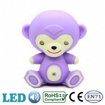 HL2022 猴子 LED发声发光手电钥匙扣 包包、手机挂件小礼品